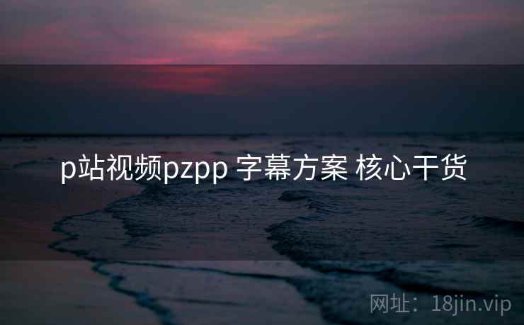 p站视频pzpp 字幕方案 核心干货