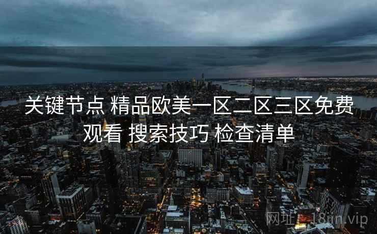 关键节点 精品欧美一区二区三区免费观看 搜索技巧 检查清单